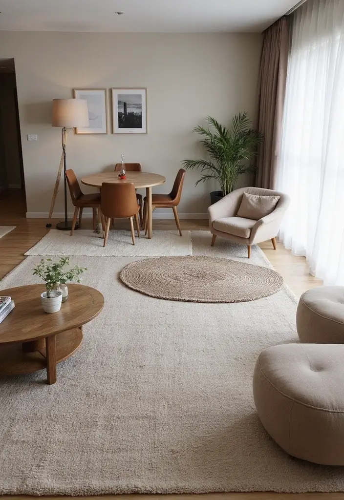 40 Trendy Apartment Decorating Ideas That Are Perfect for Modern Living - 21. Create Zones with Rugs