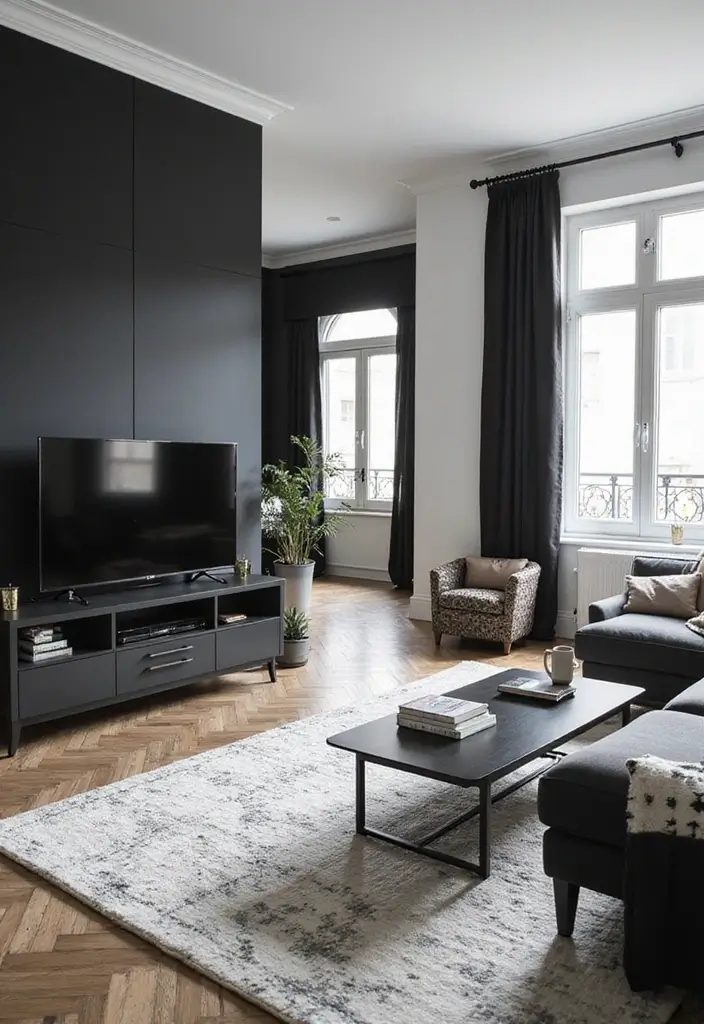 40 Trendy Apartment Decorating Ideas That Are Perfect for Modern Living - 23. Incorporate a Black and White Palette