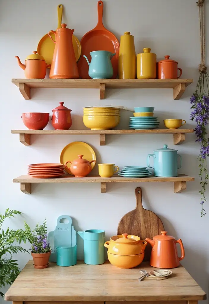 40 Trendy Apartment Decorating Ideas That Are Perfect for Modern Living - 31. Use Colorful Utensils and Dishware