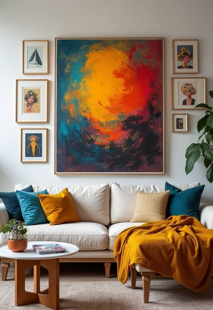 40 Trendy Apartment Decorating Ideas That Are Perfect for Modern Living - 4. Statement Wall Art