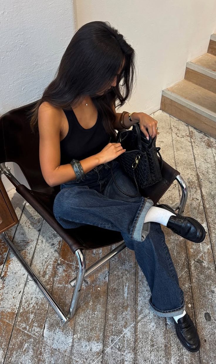 20 Loafer Outfits That Are Perfect for Autumn (You Won't Believe How Chic #12 Looks!) - Edgy Vibes: Black Turtleneck and Slim Pants 1