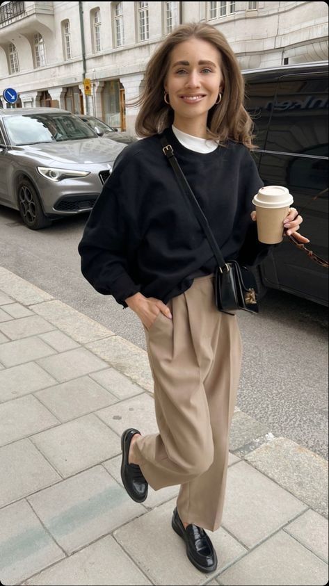 20 Loafer Outfits That Are Perfect for Autumn (You Won't Believe How Chic #12 Looks!) - Smart Casual: Blazer and Skirt 1