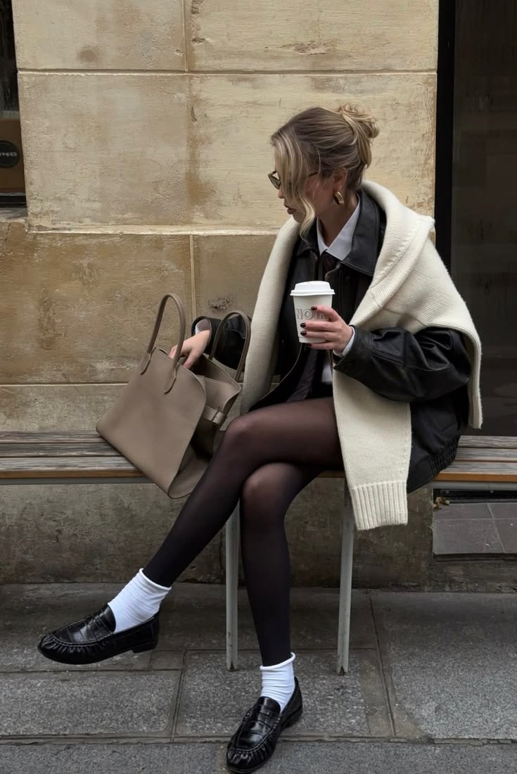 20 Loafer Outfits That Are Perfect for Autumn (You Won't Believe How Chic #12 Looks!) - Timeless Classic: Sweater and Tailored Pants 1