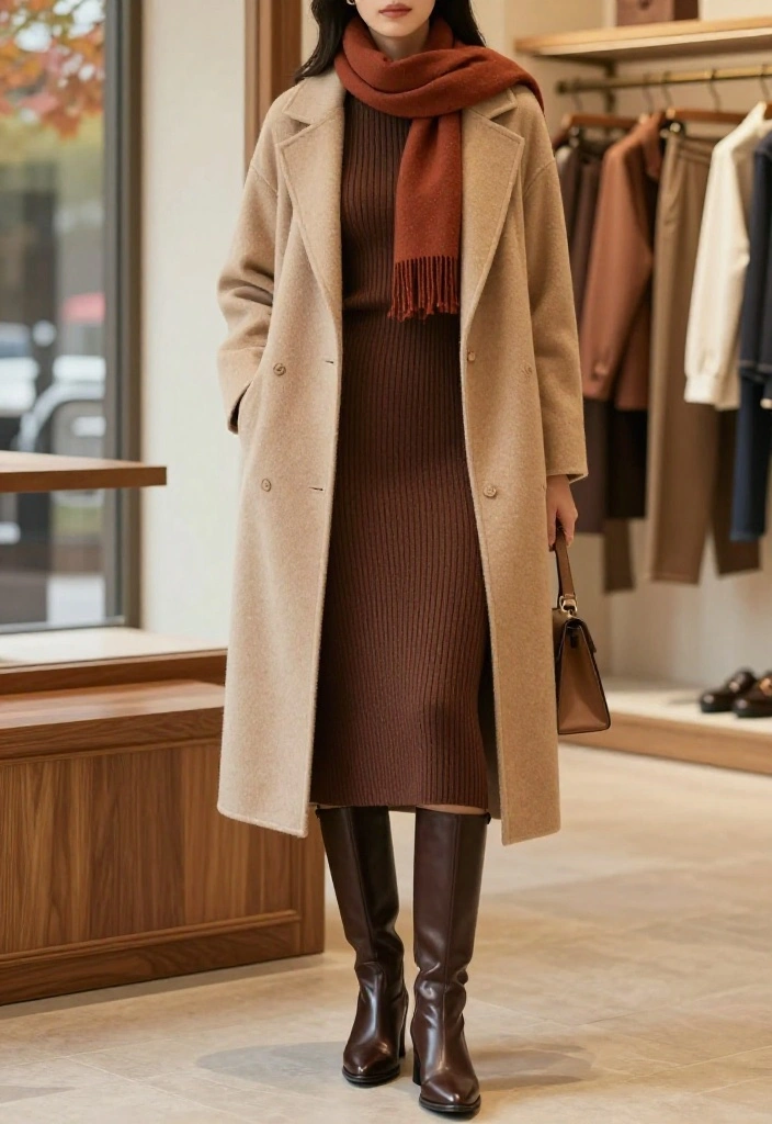 20 Chic Autumn Outfits for Women That Make Getting Dressed Effortless (You’ll Want to Copy #7!) - 6. The Knit Dress and Tall Boot Shortcut 1