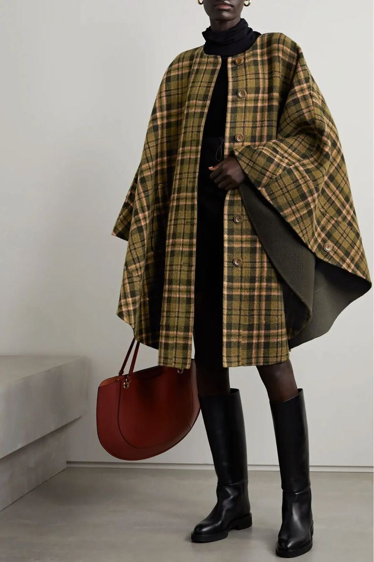 20 Designer Coats That Will Make Your Winter Wardrobe Look Instantly More Luxurious - 12. The Plaid Cape That Turns Layering Into Art 1