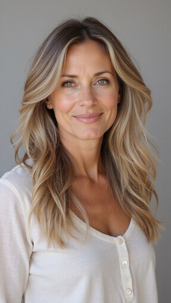 20 Face-Framing Blonde Highlight Ideas for Women Over 55 That Beautifully Enhance Your Features - 13. Soft White-Blonde Pieces on a Natural Ash Base 1