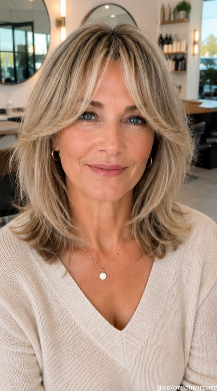 20 Face-Framing Blonde Highlight Ideas for Women Over 55 That Beautifully Enhance Your Features - 18. Neutral Blonde Bob with Clean, Bright Front Pieces 1