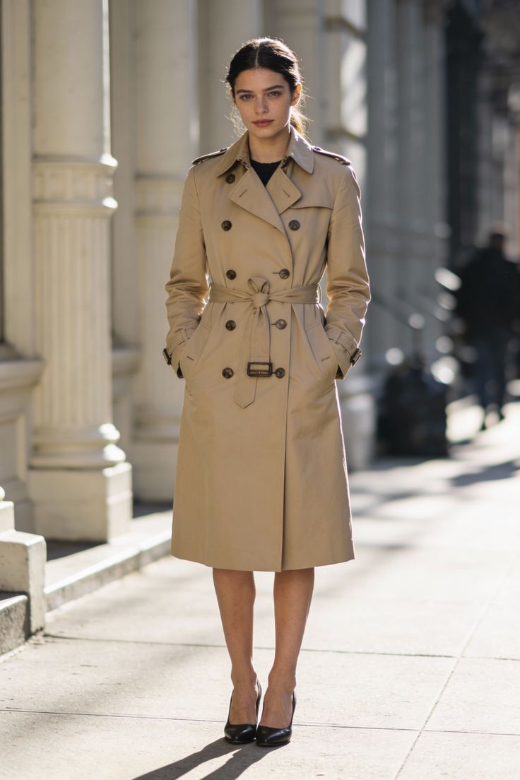 20 Trench Coat Outfits That Make Transitional Dressing Look Effortlessly Chic - 17. The Timeless Belted Trench Dress Look 1