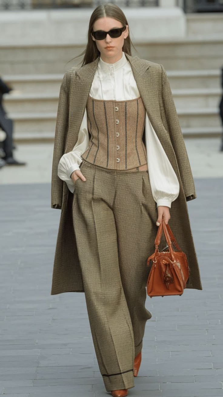 20 Tweed Outfits That Are Feminine, Fashionable, and Perfect for Fall - 7. The Corset Layer That Gives Tweed a New Shape 1