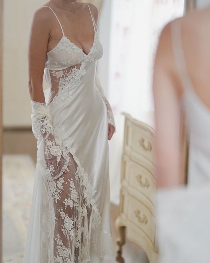 Bridal Lingerie: 20 Elegant Pieces for the Wedding Day and Honeymoon - 19. The Pearl-Trimmed Mini Slip and Veil 1