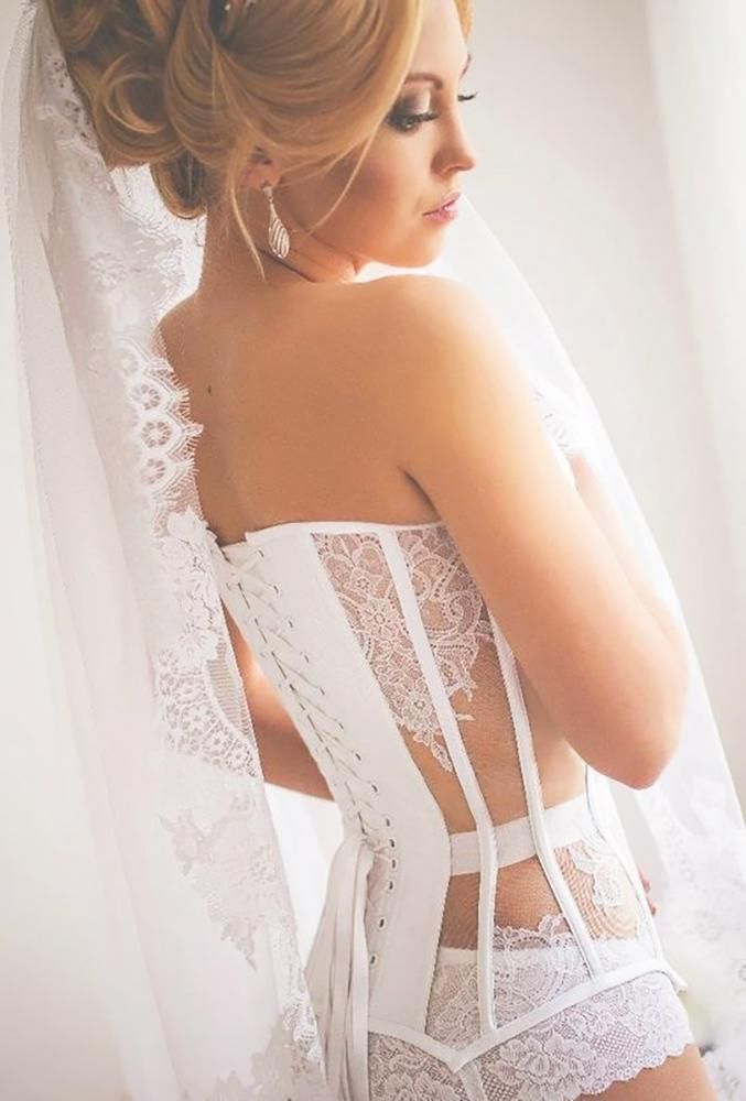 Bridal Lingerie: 20 Elegant Pieces for the Wedding Day and Honeymoon - 3. The Lace-Up Back Bridal Bodysuit 1
